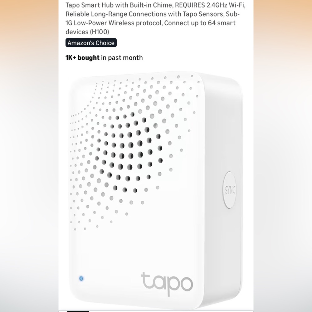 White Smart Hub with Built-in Chime